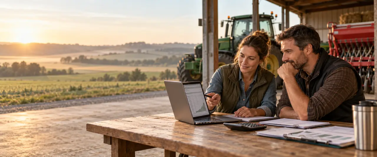Simulation de prêt matériel agricole : mensualité, coût total et capacité de remboursement